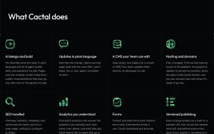 Cactal about page — screenshot of the coding AI tool, 2026-10-01