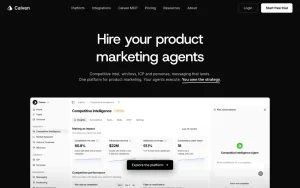 Calven homepage — screenshot of the productivity & writing AI tool, 2026-10-02