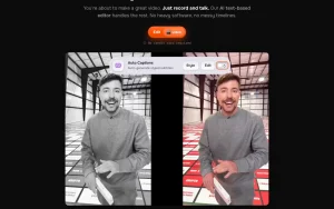 captionrich homepage — screenshot of the video AI tool, 2026-10-01