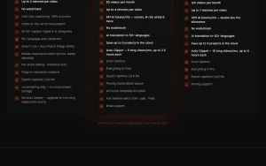 captionrich pricing page with plans and prices — screenshot of the video AI tool, 2026-10-01