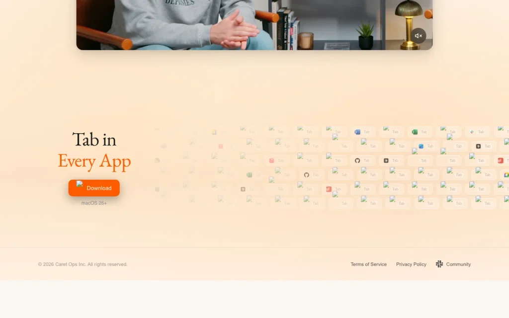 Caret Startseite – Screenshot des KI-Tools produktivität & schreiben, Oct 2, 2026