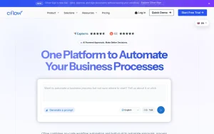 Cflow homepage page homepage screenshot, productivity & writing AI tool