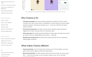 Charios documentation — screenshot of the video AI tool, 2026-10-02