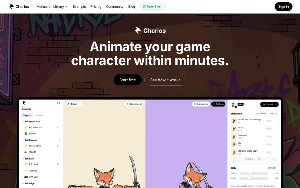Charios Startseite – Screenshot des KI-Tools video, Oct 2, 2026