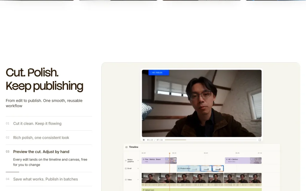 ChatCut homepage — screenshot of the video AI tool, Oct 1, 2026