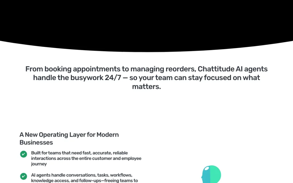 Chattitude homepage — screenshot of the productivity & writing AI tool, Oct 1, 2026