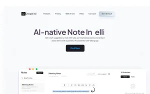 Chopdi AI homepage — screenshot of the productivity & writing AI tool, 2026-10-02