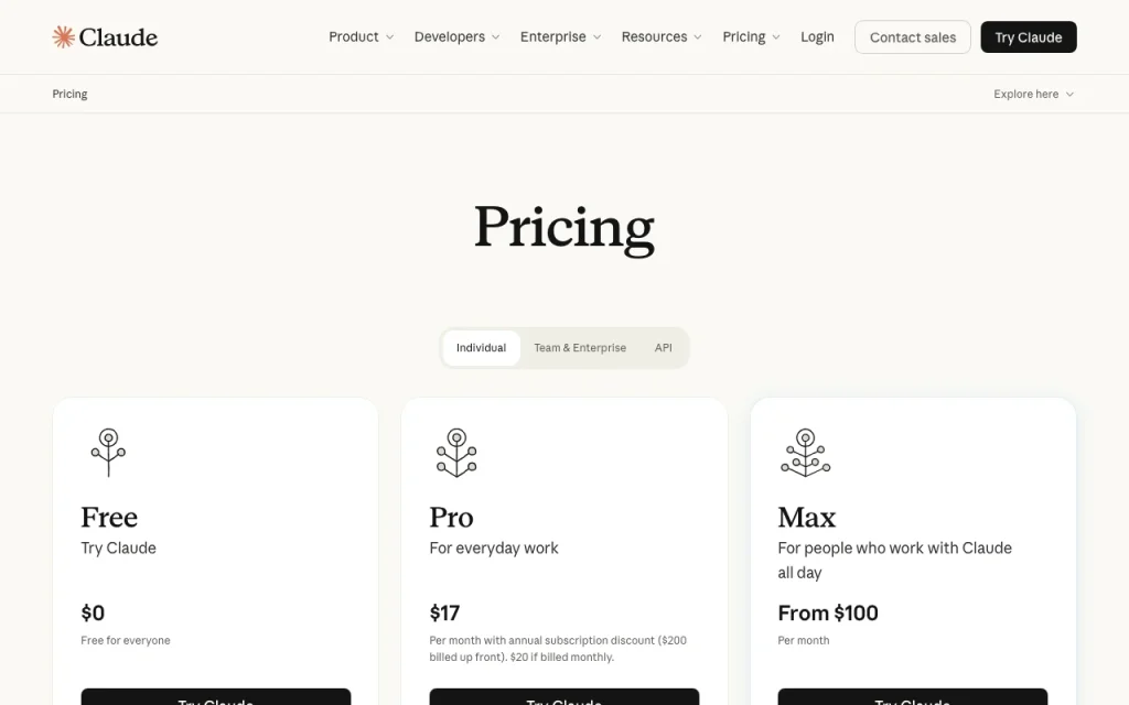 Claude Code pricing page with plans and prices — screenshot of the coding AI tool, Oct 28, 2026