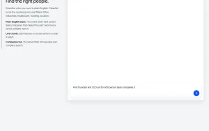 Cleanlist homepage — screenshot of the research & search AI tool, 2026-10-01