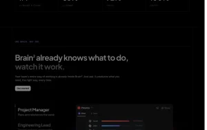ClickUp Brain homepage page homepage screenshot, productivity & writing AI tool