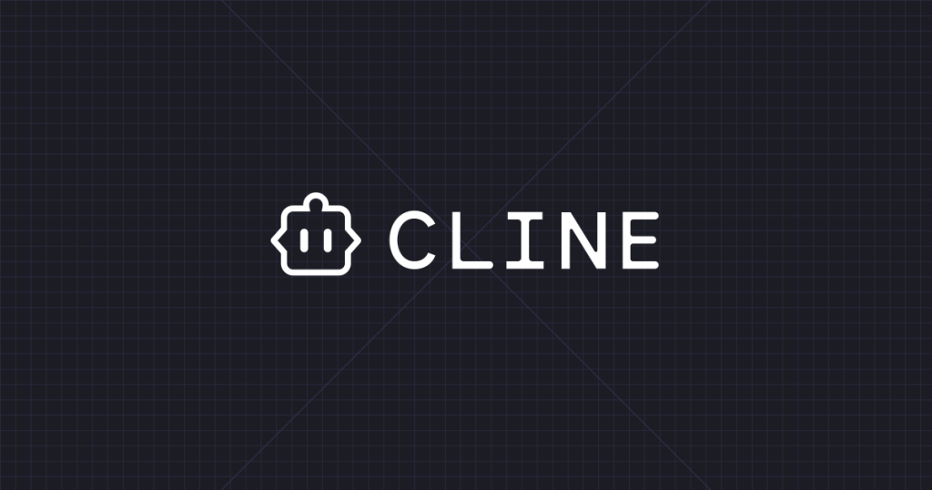 Cline homepage screenshot, coding AI tool