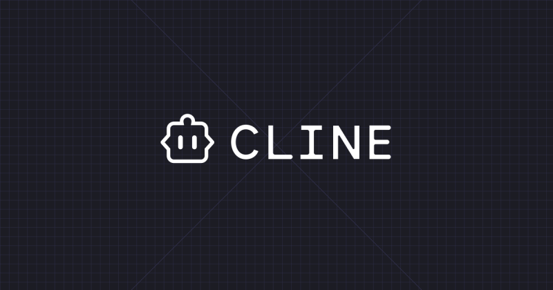 Cline homepage screenshot, coding AI tool