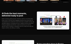 Cliphi homepage page homepage screenshot, video AI tool