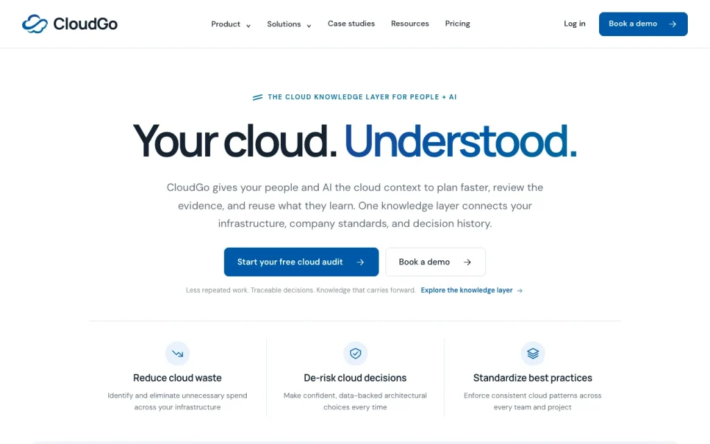 CloudGo.ai página inicial: captura de tela da ferramenta de IA pesquisa & busca, Oct 2, 2026