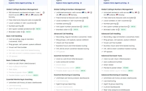 CloudTalk pricing page with plans and prices — screenshot of the audio & voice AI tool, 2026-10-02