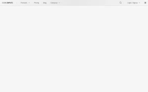 Code Input homepage page homepage screenshot, coding AI tool