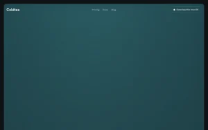 Coldtea homepage — screenshot of the coding AI tool, 2026-10-01