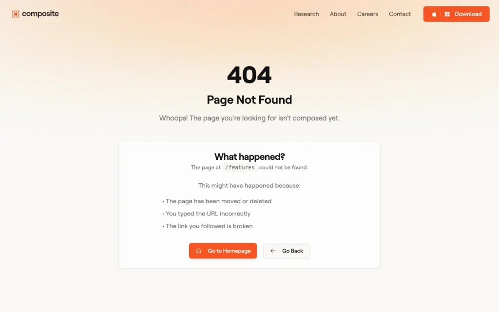 Composite features page — screenshot of the productivity & writing AI tool, Oct 13, 2026
