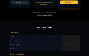 Coniva.ai pricing page with plans and prices — screenshot of the chat assistants AI tool, 2026-10-02