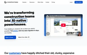 Constructable homepage — screenshot of the productivity & writing AI tool, 2026-10-02