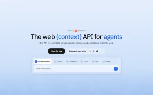 Context.dev homepage — screenshot of the coding AI tool, 2026-10-01