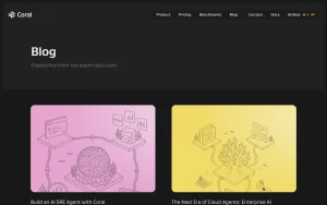 Coral blog — screenshot of the coding AI tool, 2026-10-02
