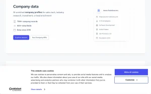 Coresignal homepage — screenshot of the research & search AI tool, 2026-10-01