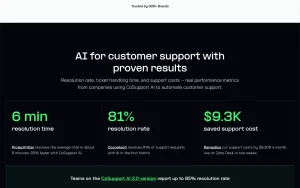 CoSupport AI homepage — screenshot of the productivity & writing AI tool, 2026-10-02