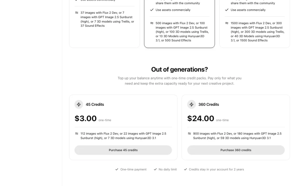 Crafiq AI Studio pricing page with plans and prices — screenshot of the image generation AI tool, Oct 2, 2026
