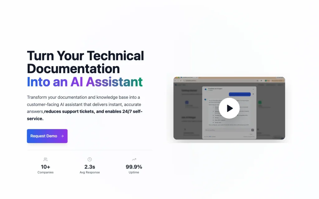 Crawldesk página inicial: captura de tela da ferramenta de IA produtividade & escrita, Oct 2, 2026