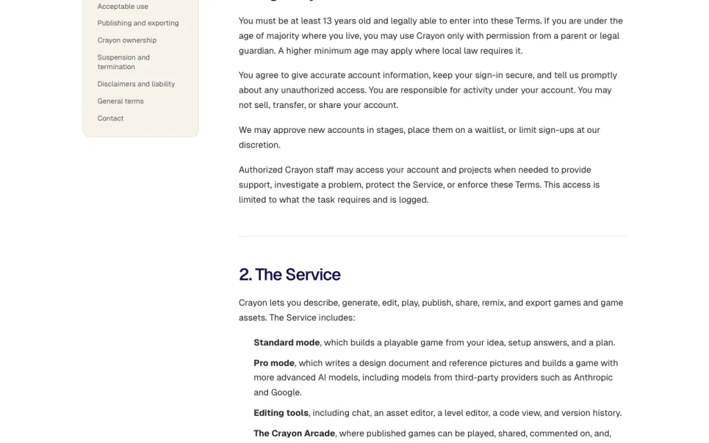 Crayon AI pricing page with plans and prices — screenshot of the coding AI tool, Oct 2, 2026