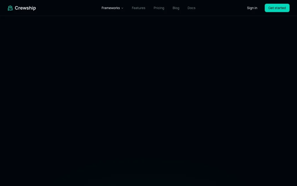 Crewship página principal — captura de pantalla de la herramienta de IA programación, Oct 1, 2026