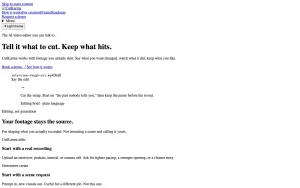 CutKarma homepage — screenshot of the video AI tool, 2026-10-01