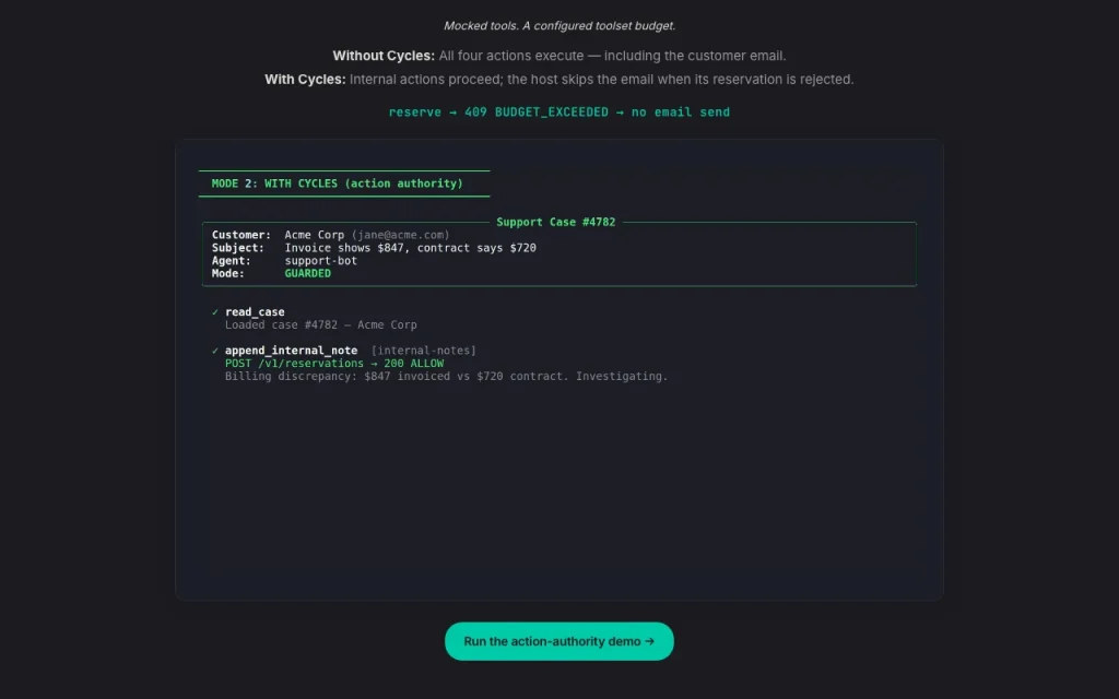 Cycles homepage — screenshot of the coding AI tool, Oct 1, 2026