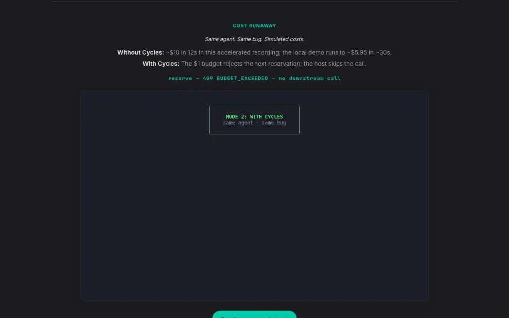 Cycles homepage — screenshot of the coding AI tool, Oct 1, 2026