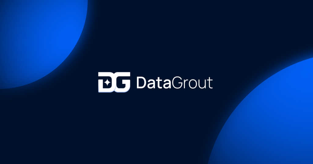 Captura de la página de inicio de DataGrout, herramienta de IA programación