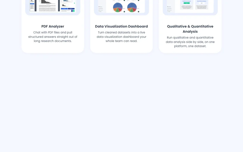DataLumio página principal — captura de pantalla de la herramienta de IA investigación y búsqueda, Oct 1, 2026