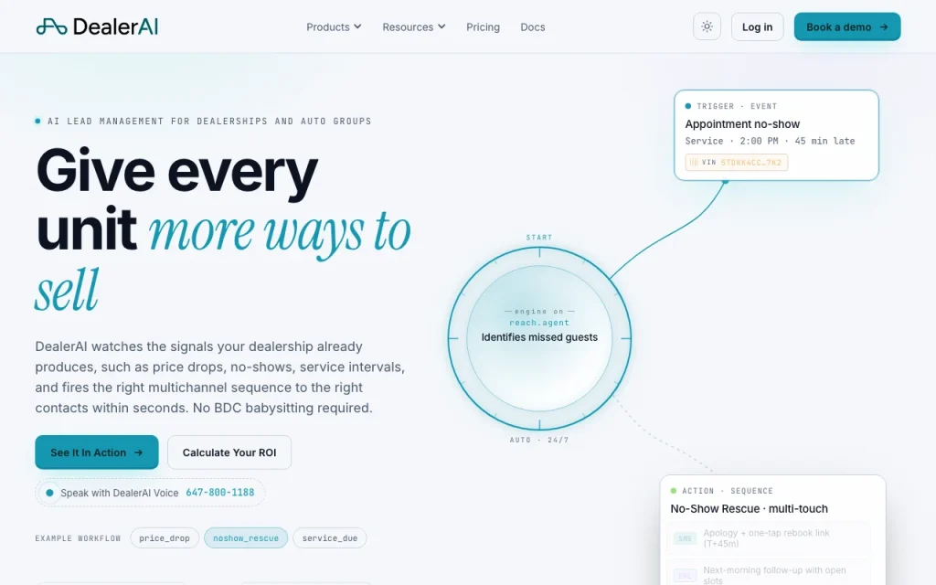 DealerAI Startseite – Screenshot des KI-Tools produktivität & schreiben, Oct 2, 2026