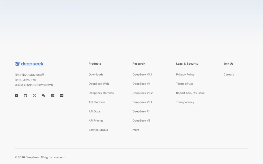 DeepSeek homepage — screenshot of the chat assistants AI tool, Oct 5, 2026
