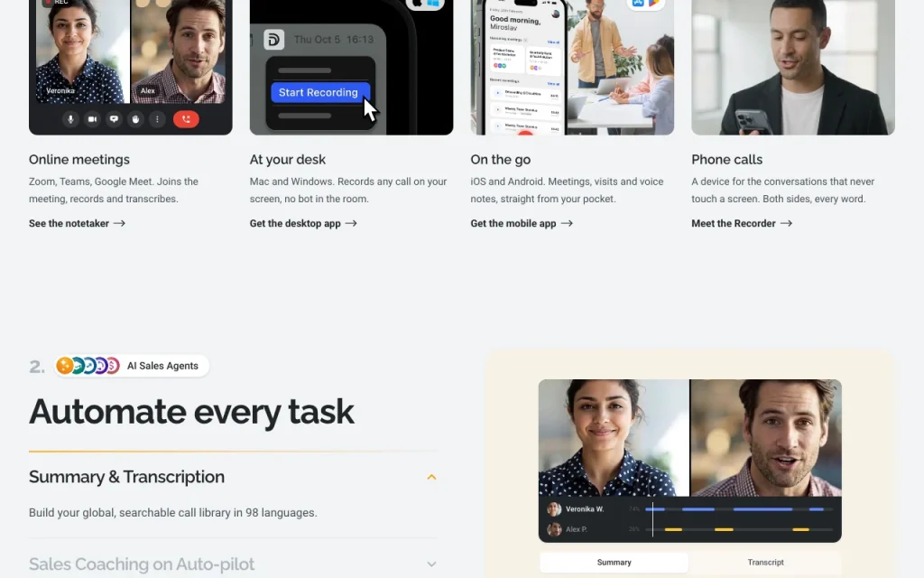 Demodesk homepage — screenshot of the productivity & writing AI tool, Oct 2, 2026