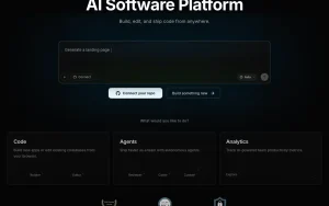 devlo homepage — screenshot of the coding AI tool, 2026-10-02