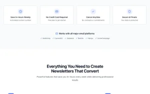 DigestFlow AI homepage — screenshot of the productivity & writing AI tool, 2026-10-02