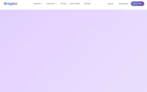 digiAd AI about page — screenshot of the productivity & writing AI tool, 2026-10-02