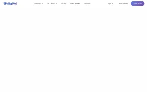 digiAd AI homepage — screenshot of the productivity & writing AI tool, 2026-10-02