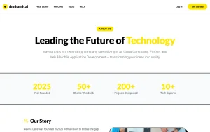 DocBatch.ai about page — screenshot of the productivity & writing AI tool, 2026-10-02