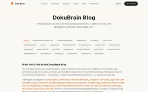 DokuBrain blog — screenshot of the productivity & writing AI tool, 2026-10-02