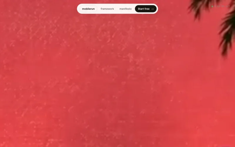 Droidrun (mobilerun) Startseite, Screenshot, KI-Tool coding