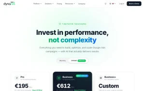 dynares pricing page with plans and prices — screenshot of the productivity & writing AI tool, 2026-10-02