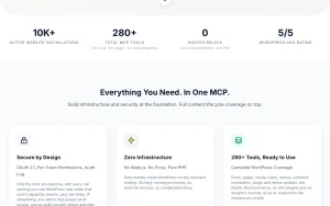Easy MCP AI homepage — screenshot of the productivity & writing AI tool, 2026-10-02