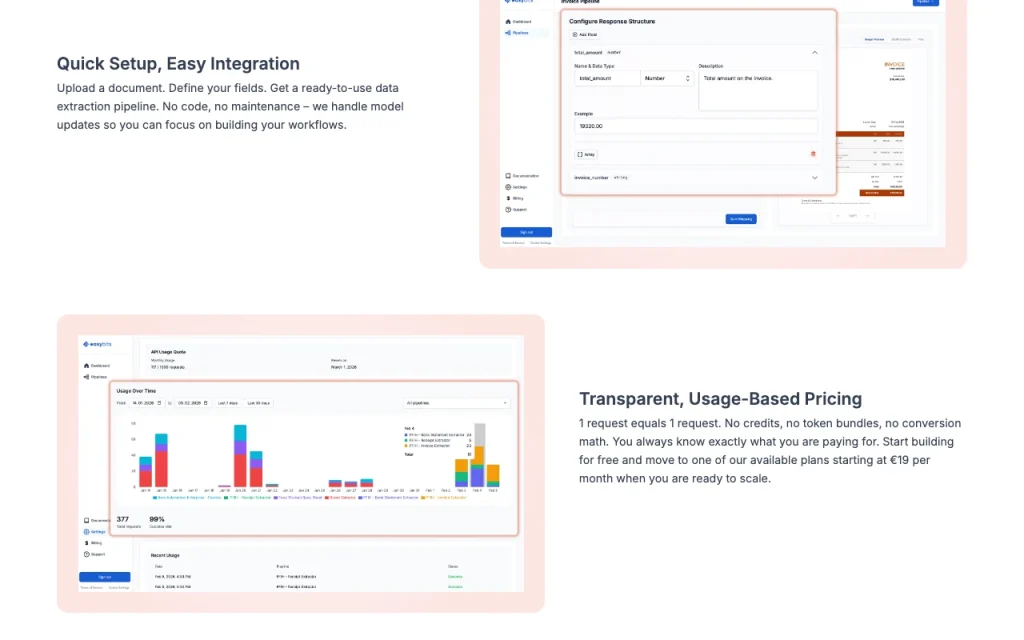 easybits page d'accueil — capture d'écran de l'outil d'IA productivité et rédaction, Oct 2, 2026